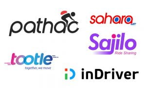 Top ride sharing apps in Nepal